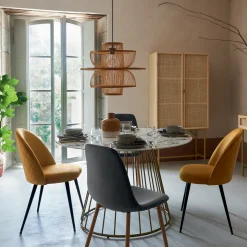 ATMOSPHERA Chaise "Slano", pieds métal noir Hot