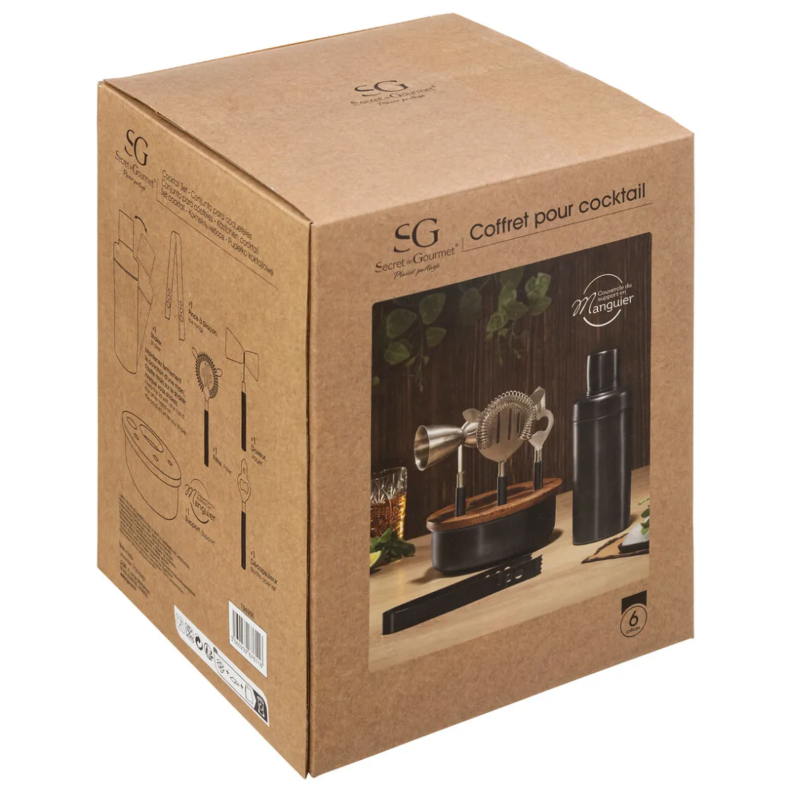 ATMOSPHERA Coffret cocktail 6 pièces "Le café bordelais"