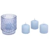 ATMOSPHERA Coffret photophore et 4 bougies "Oudy" Discount