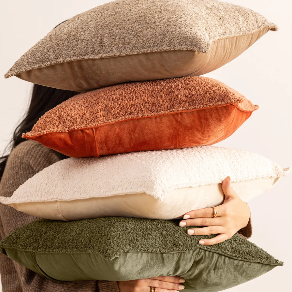 ATMOSPHERA Coussin bouclette "Soana" Discount