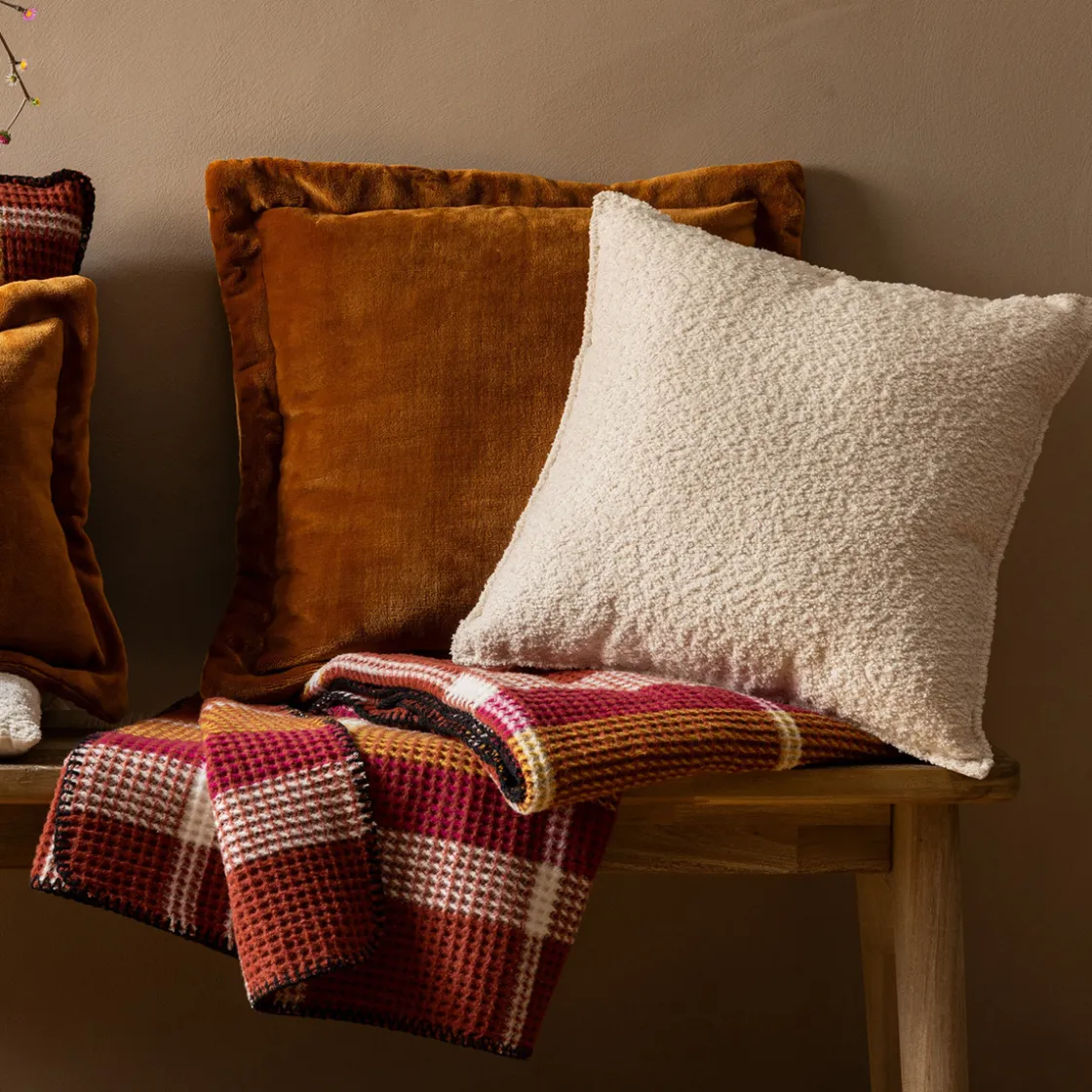 ATMOSPHERA Coussin bouclette "Soana"