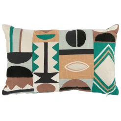 ATMOSPHERA Coussin brodé "Malakite" New