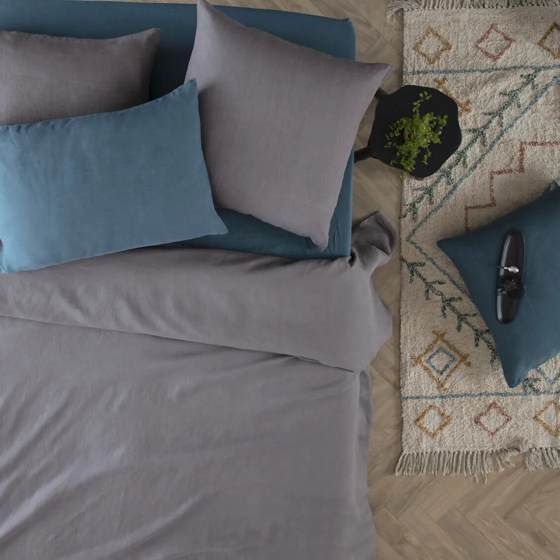 ATMOSPHERA Drap-housse "Linah", lin lavé Online
