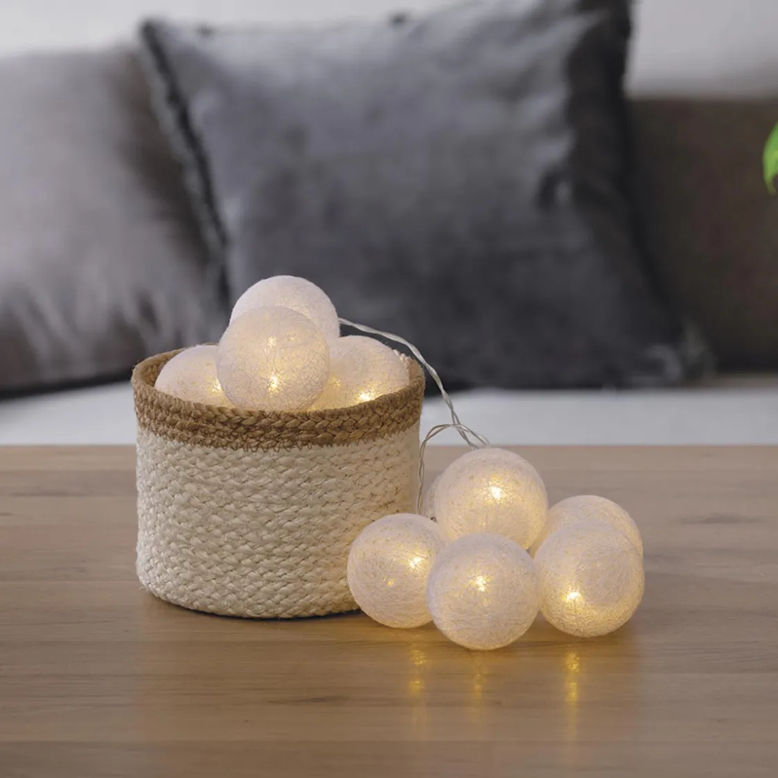 ATMOSPHERA Guirlande LED 10 boules, pile