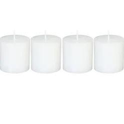 ATMOSPHERA Lot de 4 bougies rustiques 