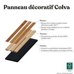 ATMOSPHERA Lot de 2 panneaux décoratifs tasseaux bois Colva Sale