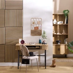 ATMOSPHERA Lot de 2 panneaux décoratifs tasseaux bois Colva Hot