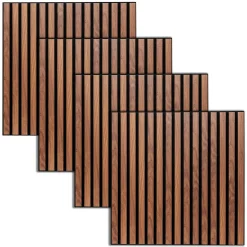 ATMOSPHERA Lot de 4 panneaux décoratifs tasseaux bois Colva Online