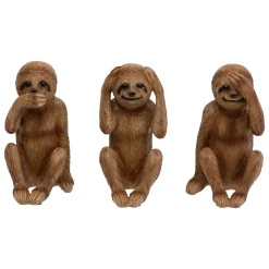 ATMOSPHERA Lot de 3 statuts paresseux "Exotic Panama" Clearance