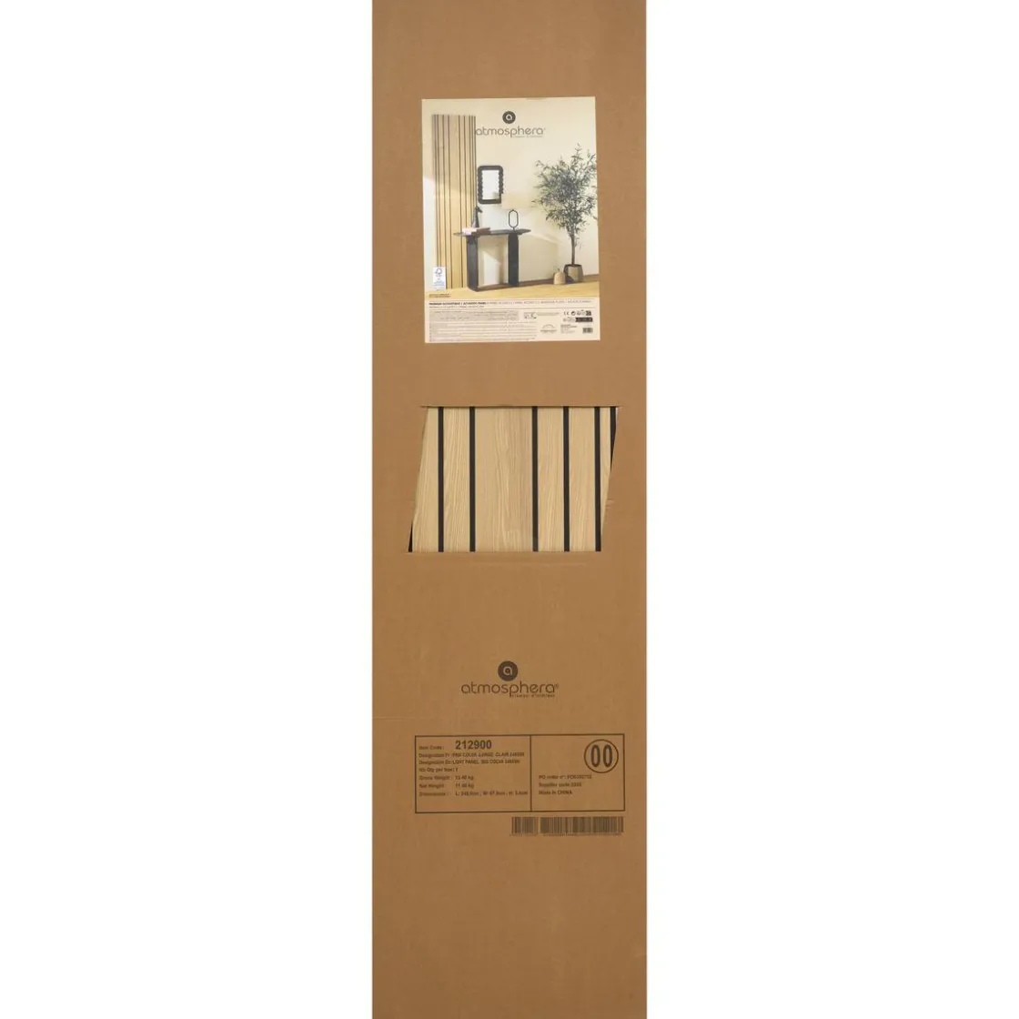 ATMOSPHERA Panneau décoratif tasseaux bois Colva Clearance