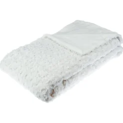 ATMOSPHERA Plaid "Bouclette" fausse fourrure