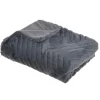 ATMOSPHERA Plaid "3D Géo" fausse fourrure Discount