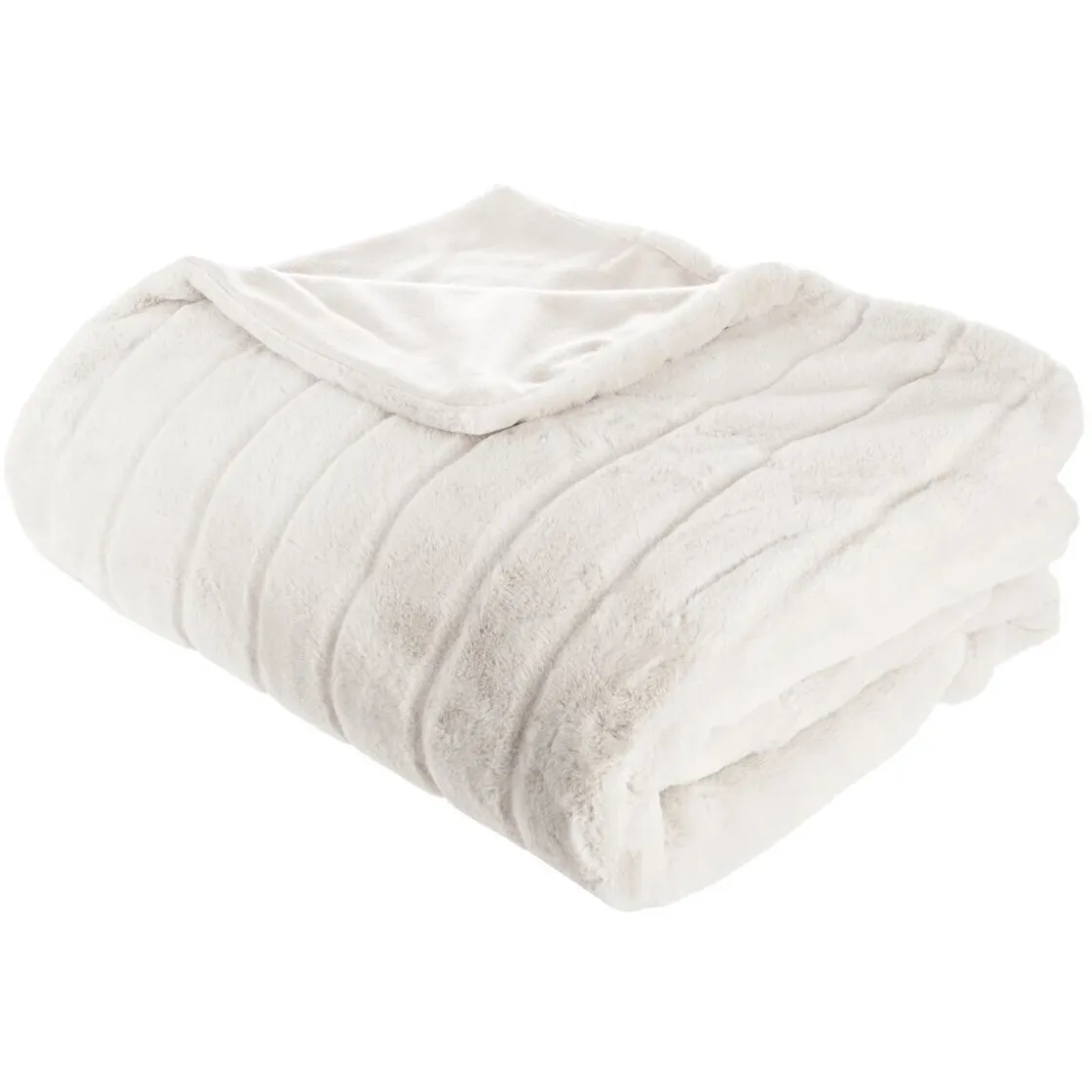ATMOSPHERA Plaid "Manoir" fausse fourrure Hot