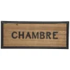 ATMOSPHERA Plaque de porte bois "Javier"
