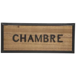 ATMOSPHERA Plaque de porte bois "Javier"