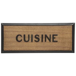 ATMOSPHERA Plaque de porte bois 