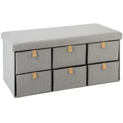 ATMOSPHERA Pouf pliant double "Suède" Sale