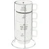 ATMOSPHERA Rack 4 mugs "Happy"
