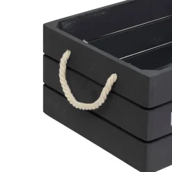 ATMOSPHERA Set de 3 cagettes bois