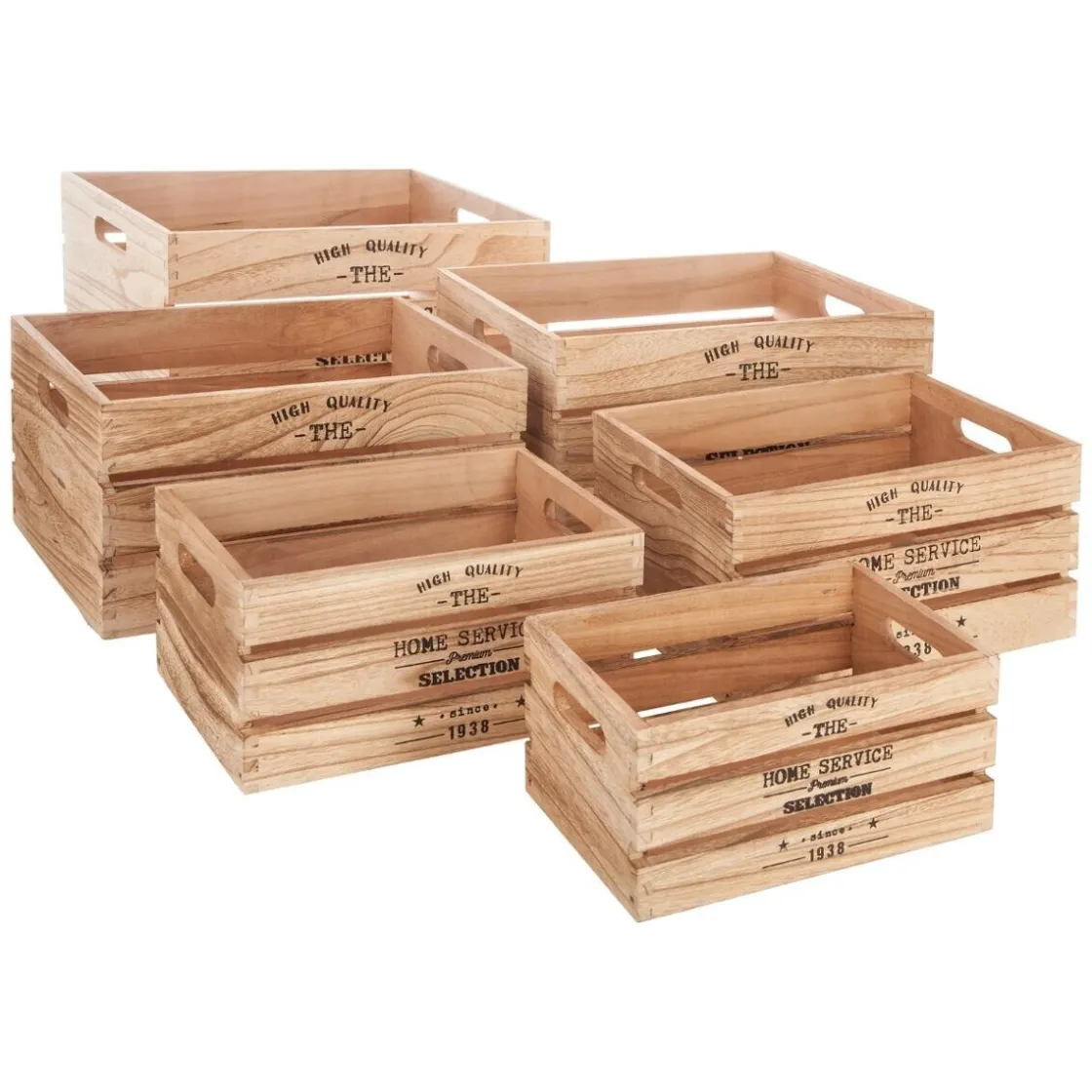 ATMOSPHERA Set de 6 caisses "Facto" Discount