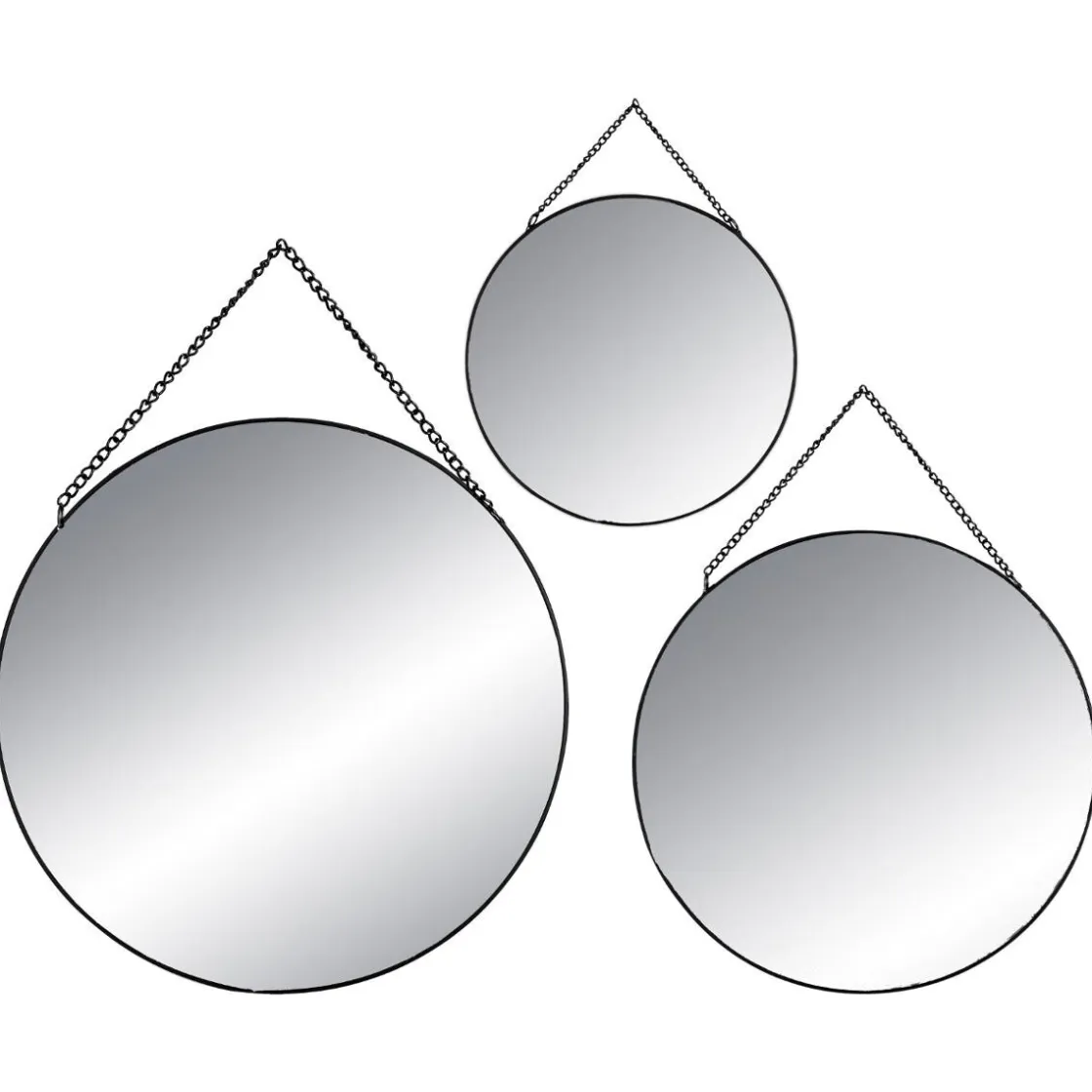 ATMOSPHERA Set de 3 miroirs ronds "Leny" Hot