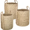 ATMOSPHERA Set de 3 paniers à anses ronds Discount