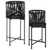 ATMOSPHERA Set de 2 pots avec support "Feuilles" Outlet