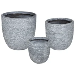 ATMOSPHERA Set de 3 pots, métal