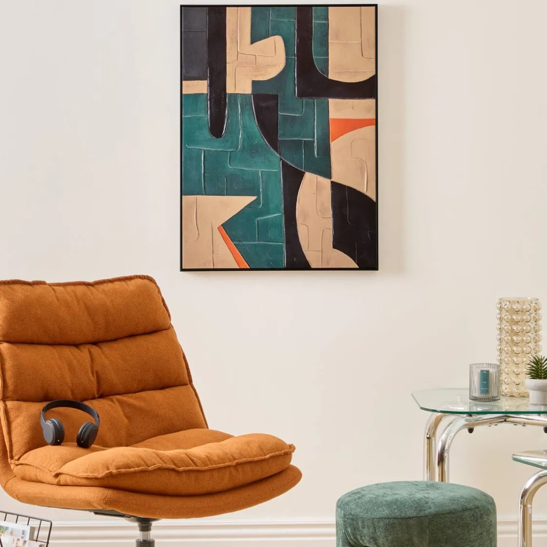 ATMOSPHERA Toile peinte encadrée "Kelton" Sale