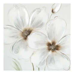 ATMOSPHERA Toile peinte "Fleurs" New