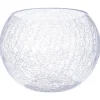 ATMOSPHERA Vase boule, verre craquelé Online