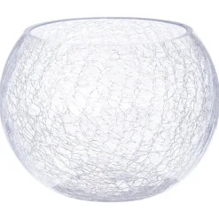 ATMOSPHERA Vase boule, verre craquelé Online
