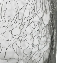 ATMOSPHERA Vase cylindre, verre craquelé Online