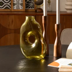 ATMOSPHERA Vase donut "Kaki" Outlet